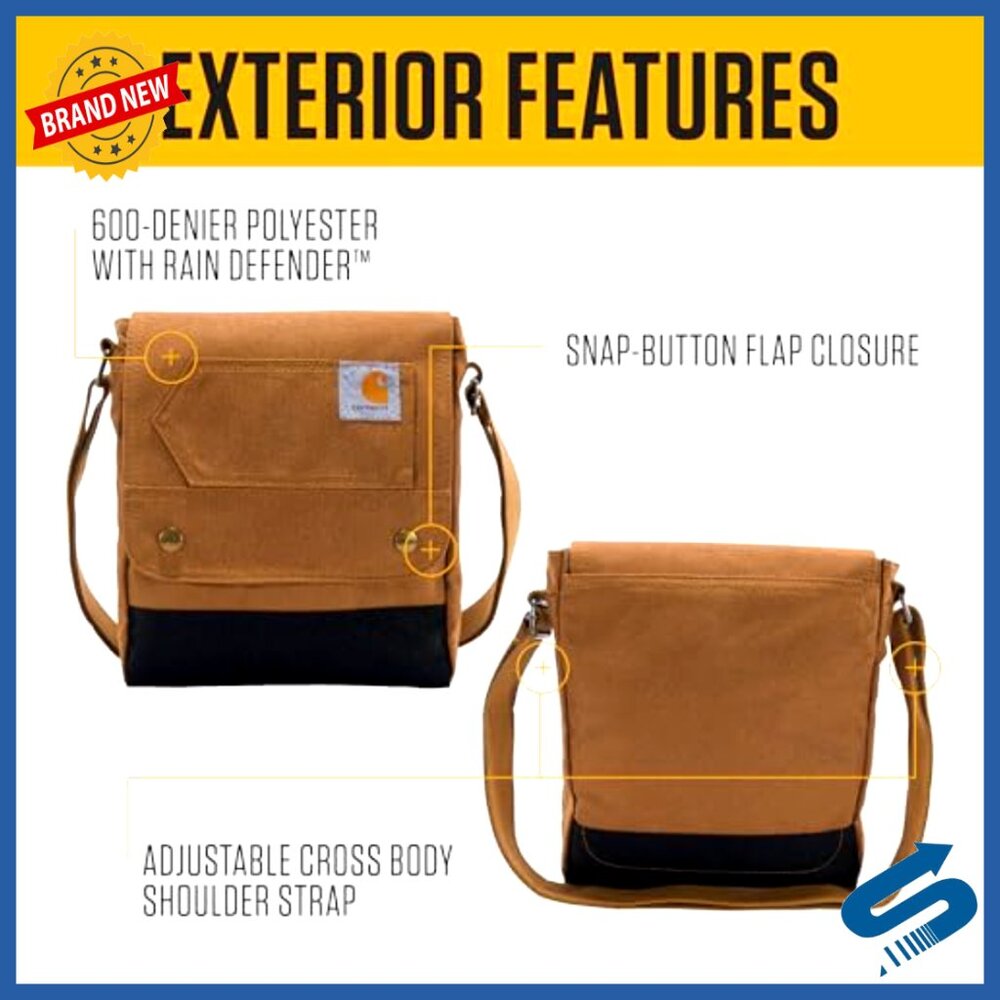 Durable Crossbody Bag Adjustable Strap Laptop Sleeve Multiple Pockets Minimal - Picture 3 of 7